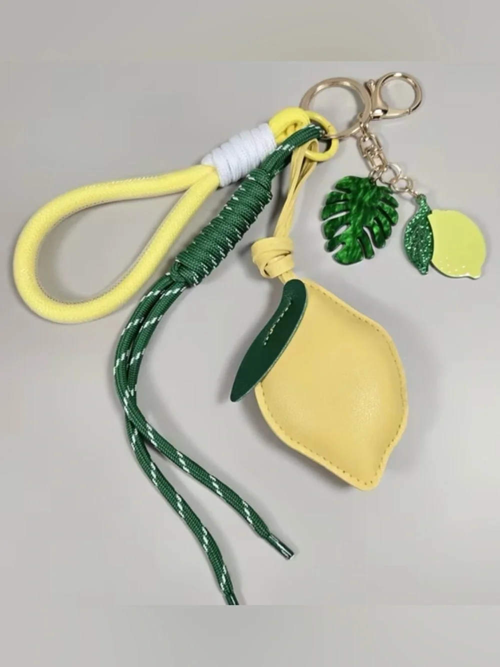 Lemon Keychain with Green and Yellow Accents NWT - Picture 3 of 6